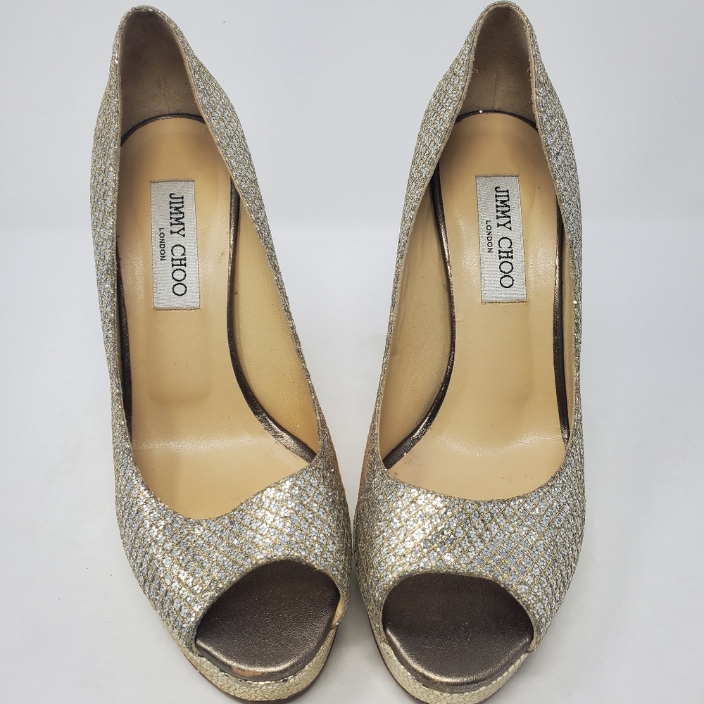 Jimmy Choo Champagne Pumps - Picture 2 of 9